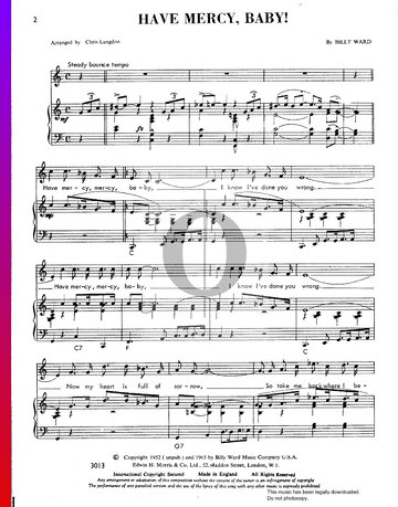 Have Mercy Baby Sheet Music