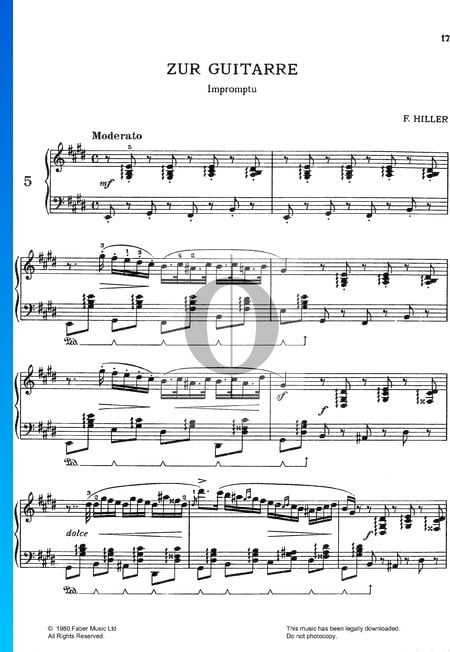 Zur Gitarre (Impromptu), Op.97 Musik-Noten