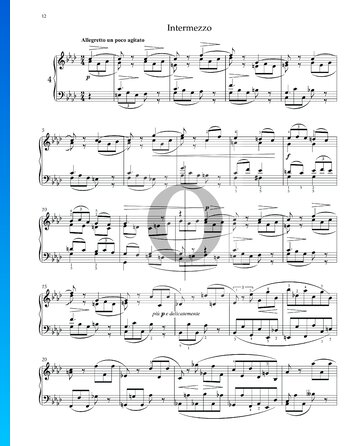 Intermezzo en fa menor, Op. 118 n.º 4 Partitura