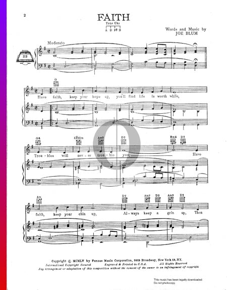 Faith Musik-Noten