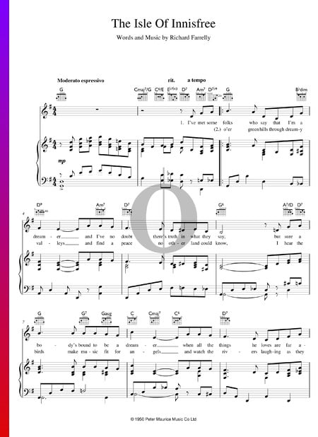 The Isle Of Innisfree Sheet Music