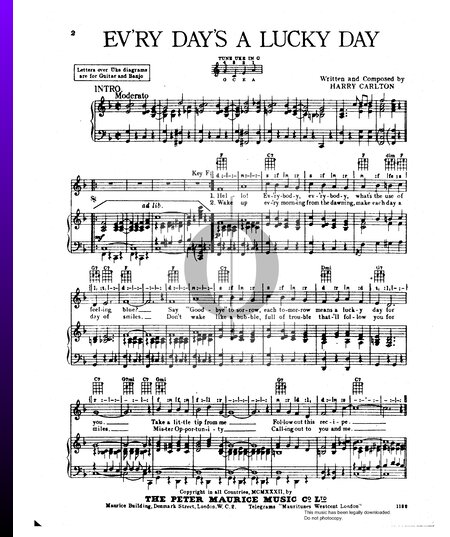 Ev'ry Day's A Lucky Day Sheet Music