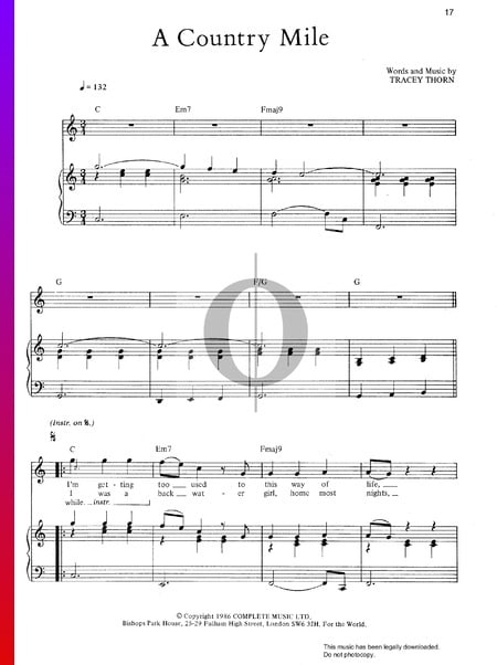 A Country Mile Musik-Noten