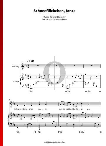 Schneeflöckchen, tanze Sheet Music