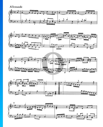 Suite d-Moll, HWV 449: 2. Allemande Musik-Noten