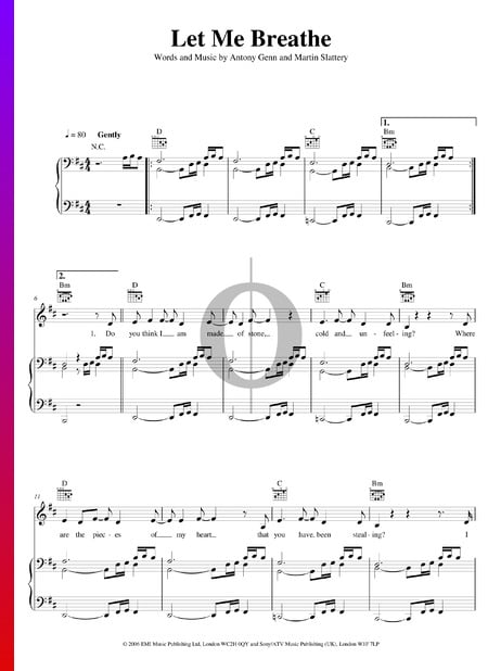 Let Me Breathe Sheet Music