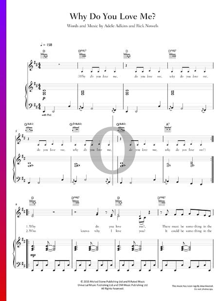 Why Do You Love Me Sheet Music