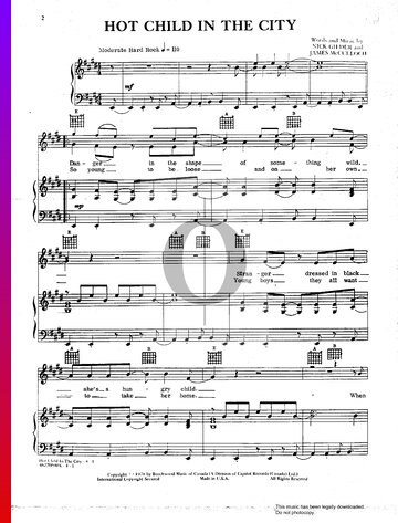 Hot Child In The City Sheet Music