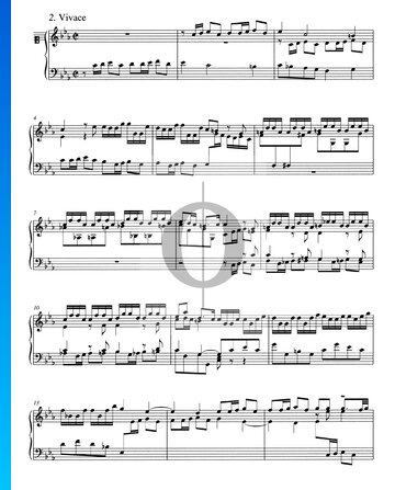 Partition Concerto en Do mineur, BWV 981: 2. Vivace