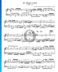 Allegro E Minor, BWV 1019