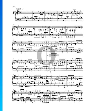 Fuga D-Dur, BWV 874 Musik-Noten