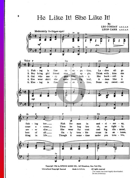 He Like It! She Like It! Sheet Music