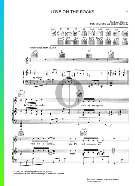 Love On The Rocks Sheet Music
