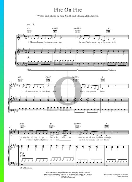 Fire On Fire Sheet Music