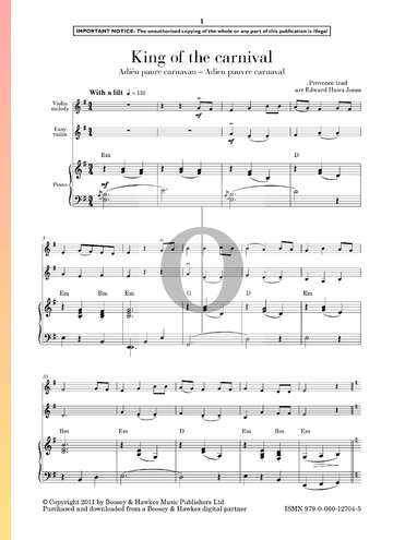 King Of The Carnival Sheet Music