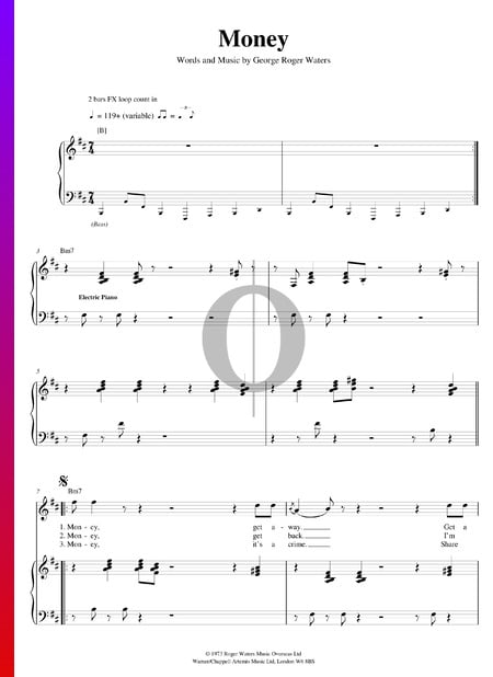 Money Sheet Music