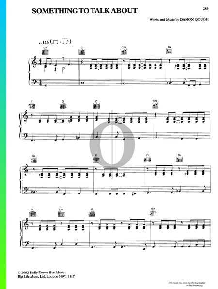 Something To Talk About Partitura