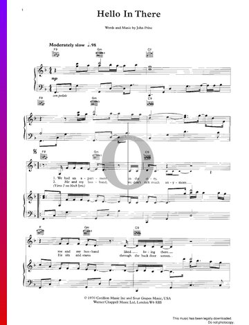 Hello In There Sheet Music