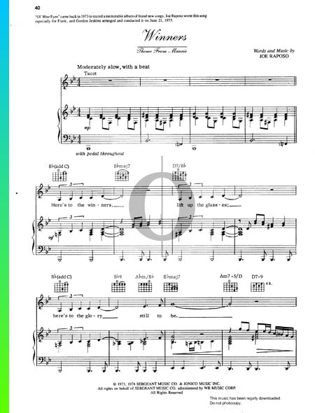 Winners Sheet Music