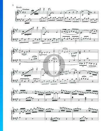 Sonata en la mayor, Op. 2 n.º 2: 4. Rondó Partitura