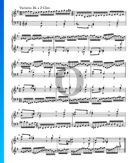 Goldberg Variations, BWV 988: Variatio 26. a 2 Clav. Sheet Music