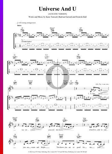 Universe And You Sheet Music