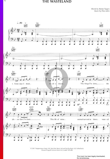 The Wasteland Sheet Music