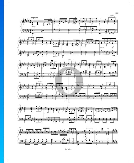 Sonate en Mi mineur, P. XII: 45: 3. Larghetto Partition