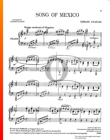 Song Of Mexico Partitura
