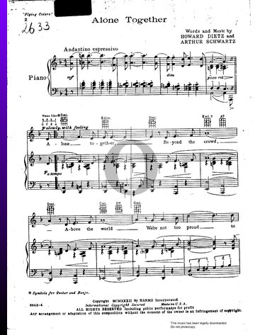 Alone Together Partitura