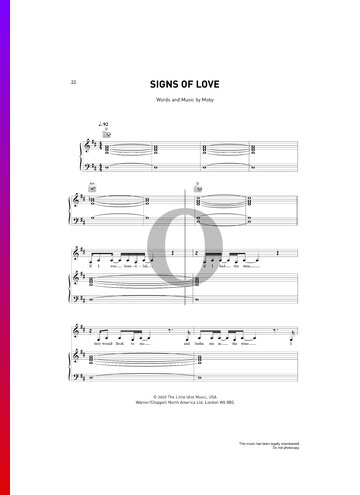 Signs Of Love Sheet Music