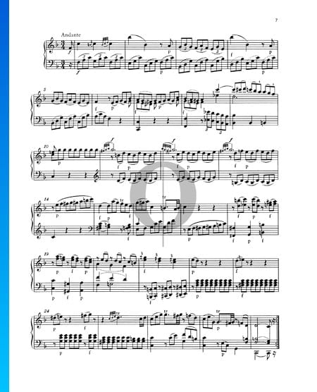 Klaviersonate Nr. 1 C-Dur, KV 279 (189d): 2. Andante