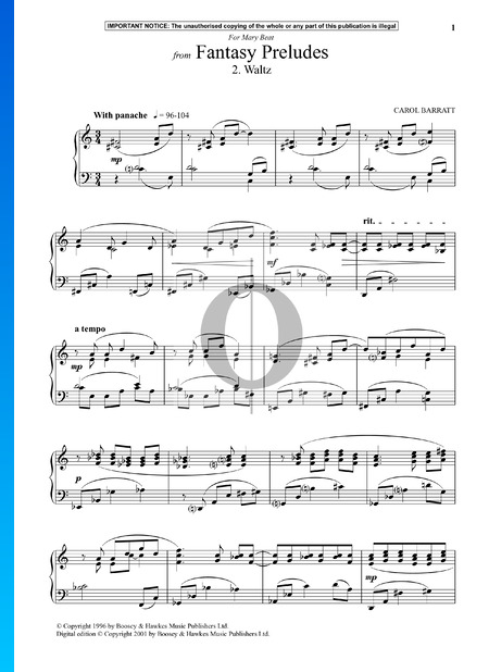 Fantasy Preludes: 2. Waltz Sheet Music