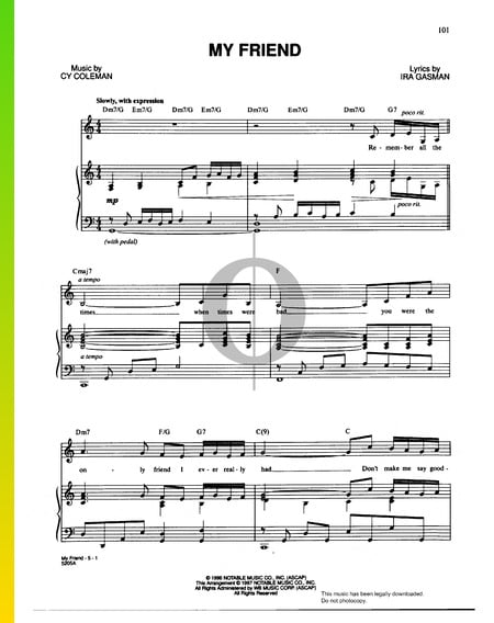 My Friend Musik-Noten