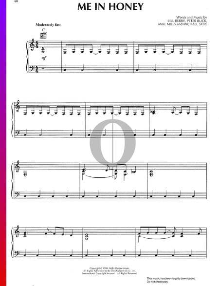 Me In Honey Musik-Noten