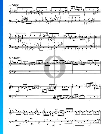 Concerto en Si mineur, BWV 979: 2. Adagio Partition