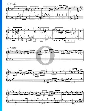 Concerto in h-Moll, BWV 979: 2. Adagio Musik-Noten