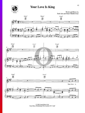 Your Love Is King Sheet Music
