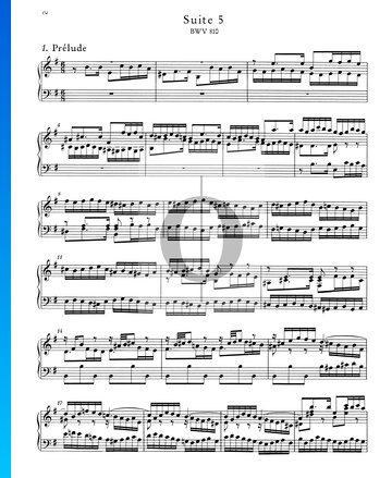 Partition Suites Anglaises No. 5 en Mi mineur, BWV 810: 1. Prélude