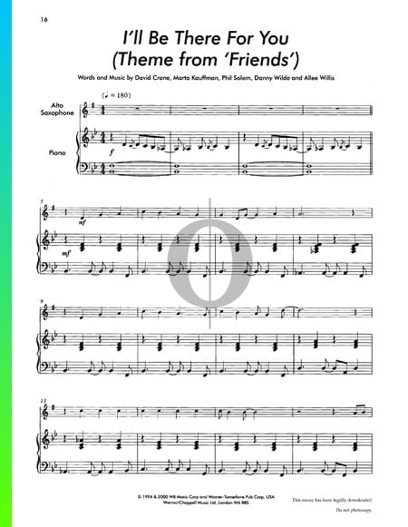 I'll Be There For You Musik-Noten