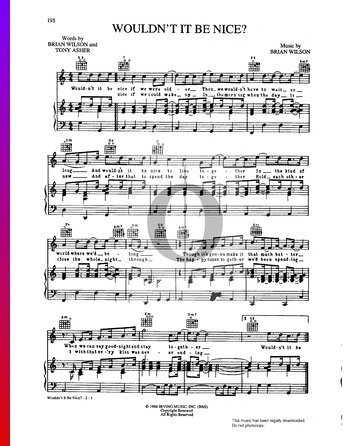 Wouldn't It Be Nice? Sheet Music