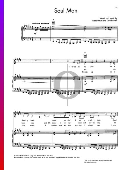Soul Man Sheet Music