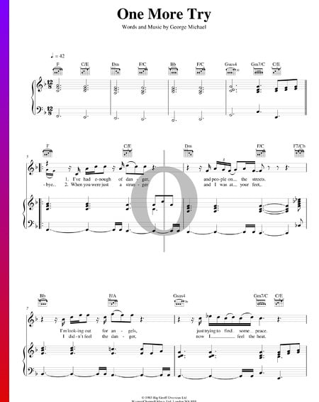 One More Try Musik-Noten