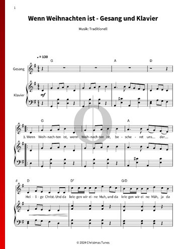 Wenn Weihnachten ist Sheet Music