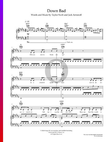 Down Bad Sheet Music