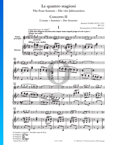 L’estate – Summer, Op. 8, RV 315