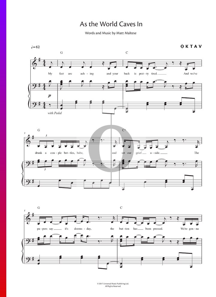 As The World Caves In Sarah Cothran Piano Sheet Music OKTAV   Elemwvm4 T 001 As The World Caves In 720w 