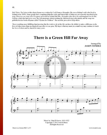There Is A Green Hill Far Away Musik-Noten
