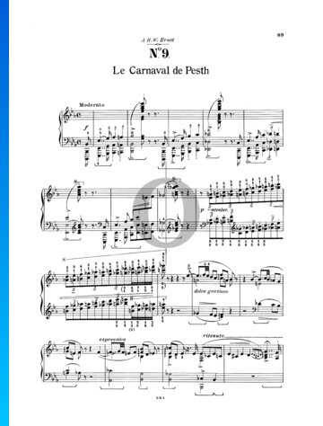 Hungarian Rhapsody No. 9, S.244/9 (Pesther Carneval) Partitura