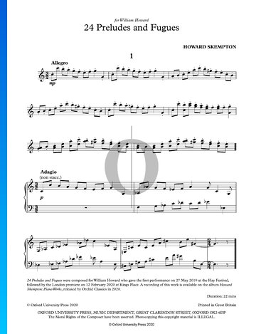 24 Preludes and Fugues: No. 1 in C Major Spartito
